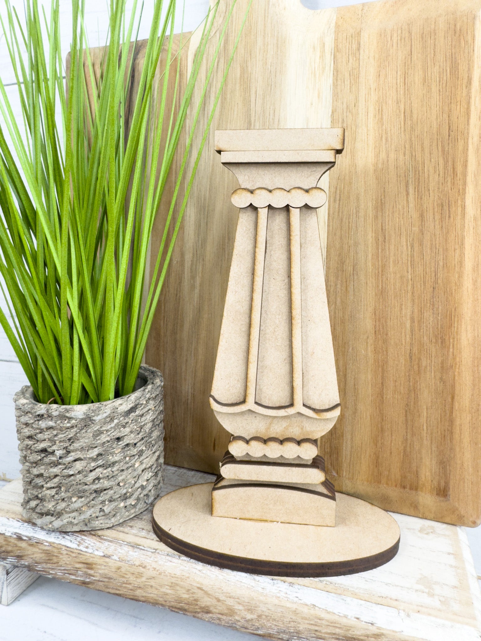 Tall Scalloped Interchangeable Spindle Base – The Makers Map - DIY with ...