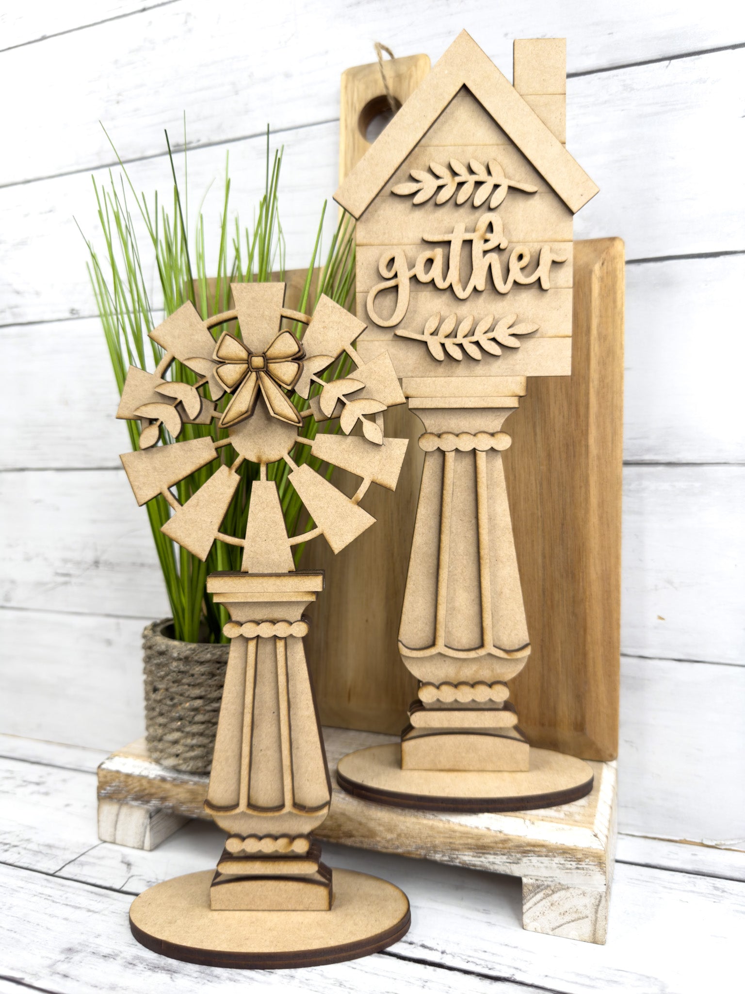 Tall Scalloped Interchangeable Spindle Base – The Makers Map - DIY with ...