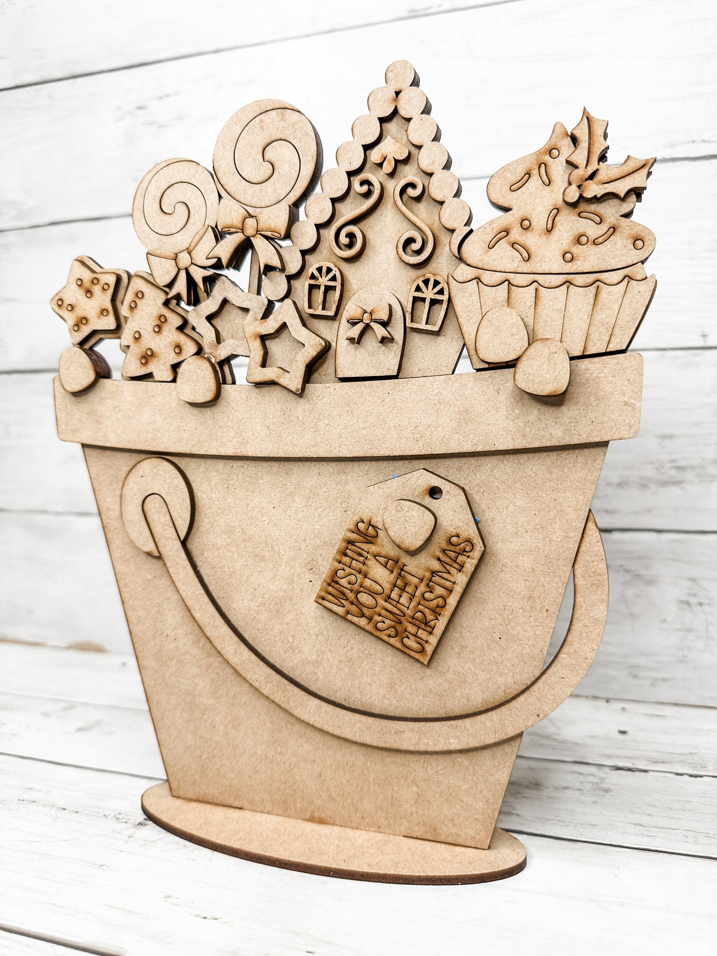 Gingerbread House Slot Insert for Interchangeable bases DIY Craft Kit