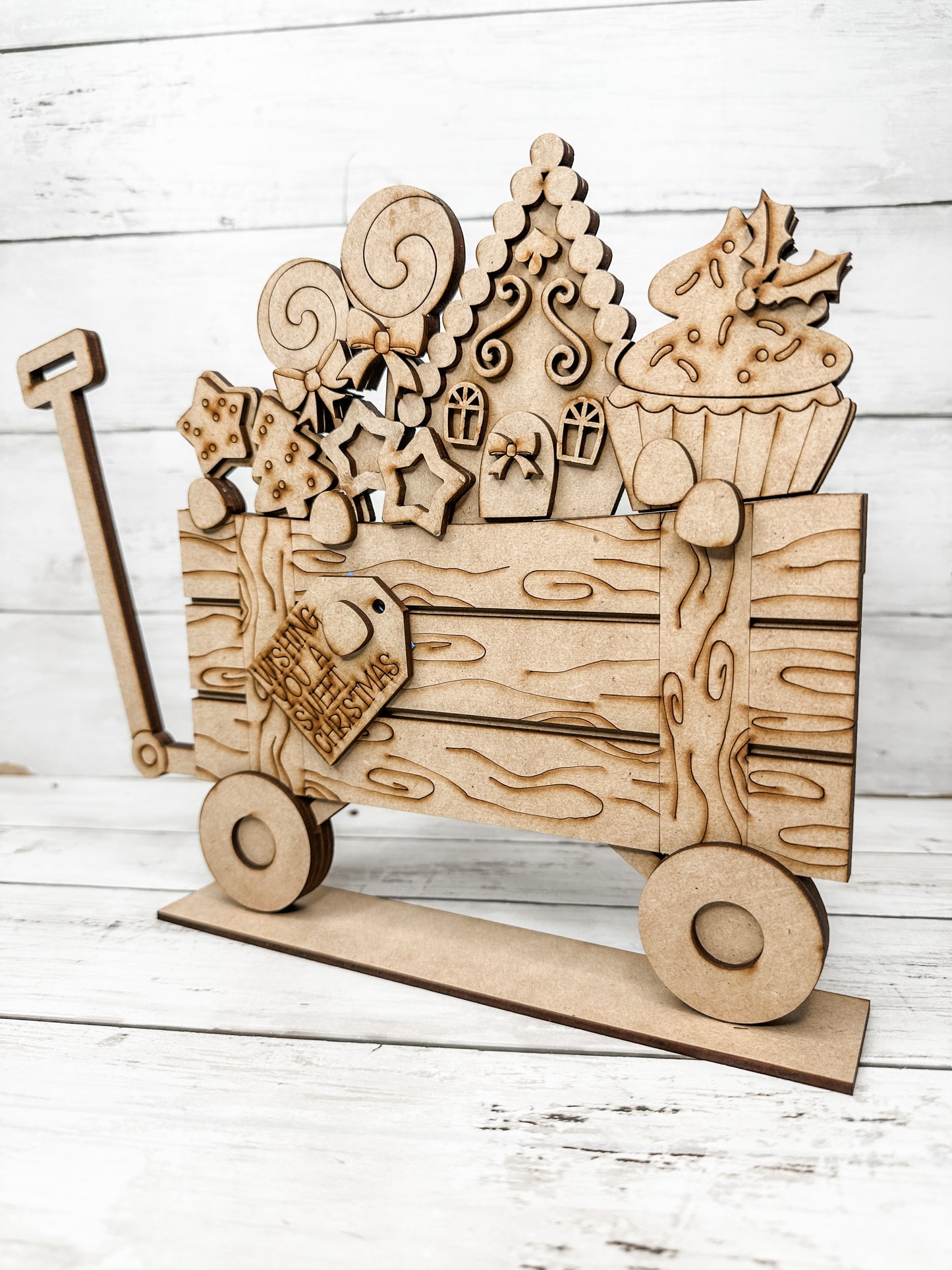 Gingerbread House Slot Insert for Interchangeable bases DIY Craft Kit