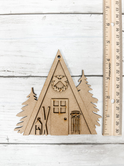 Winter Cabin Ornament DIY Kit