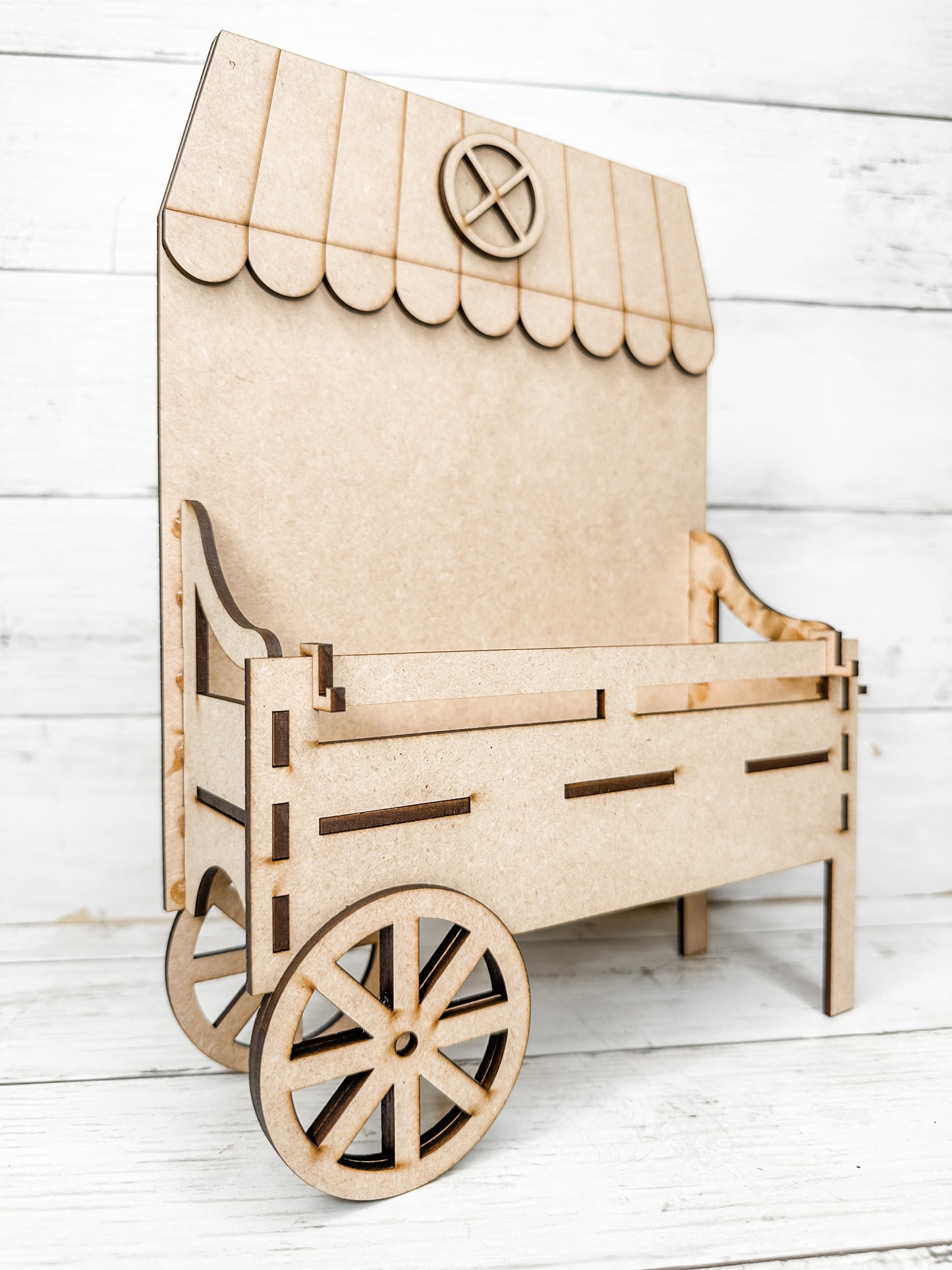 Market Cart Box Base for Interchangeable inserts DIY Craft Kit