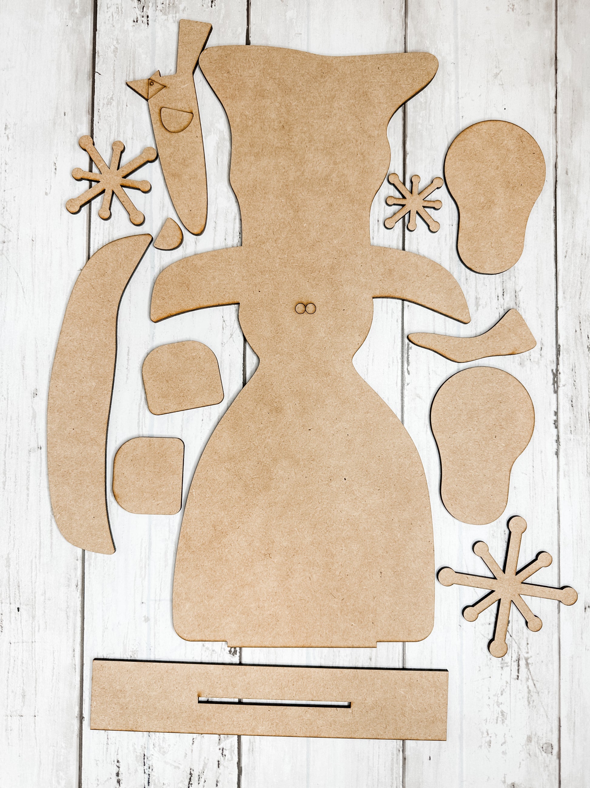 Set of 4 Snowman Mini Cutting Boards Rectangle Shape- DIY Craft Kit –  Studio J Company