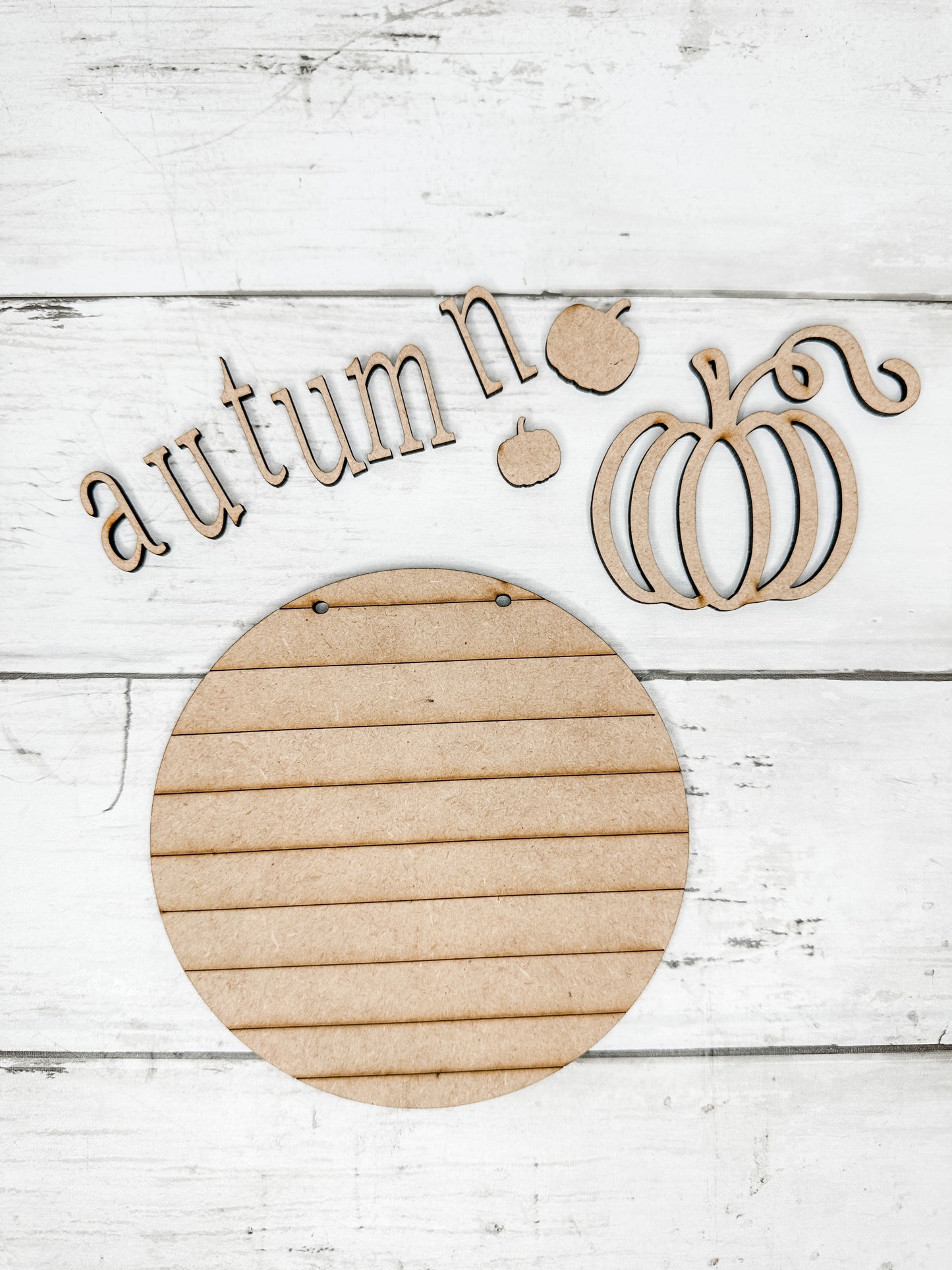 Autumn Pumpkin 5 in round Sign with Stand DIY Kit