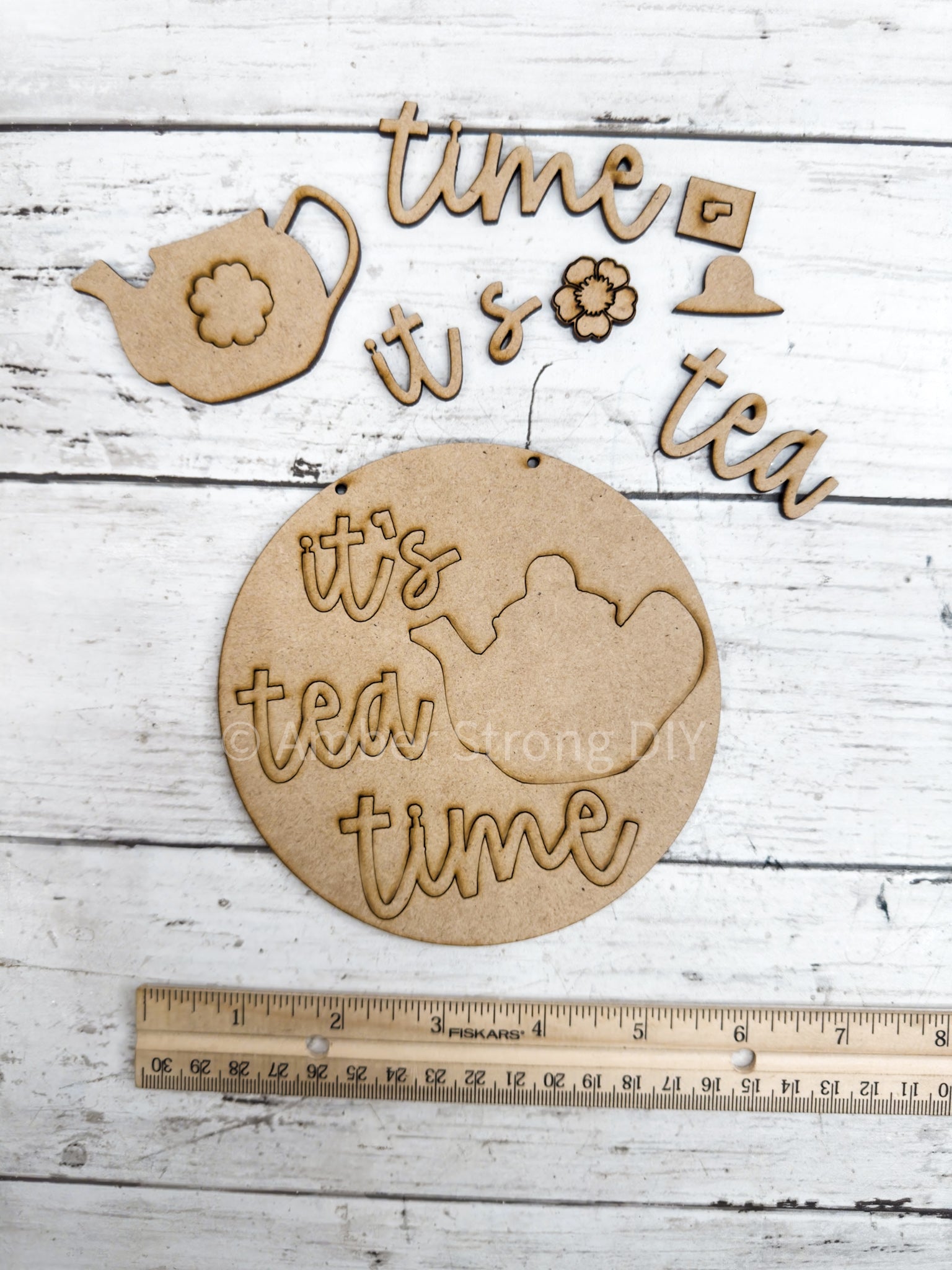 Tea Time 5 in Sign and Stand DIY Kit – The Makers Map - DIY with Amber