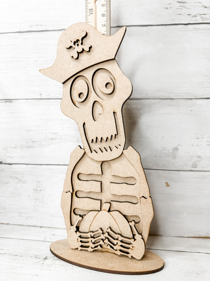 Sitting Skeleton Halloween DIY Kit