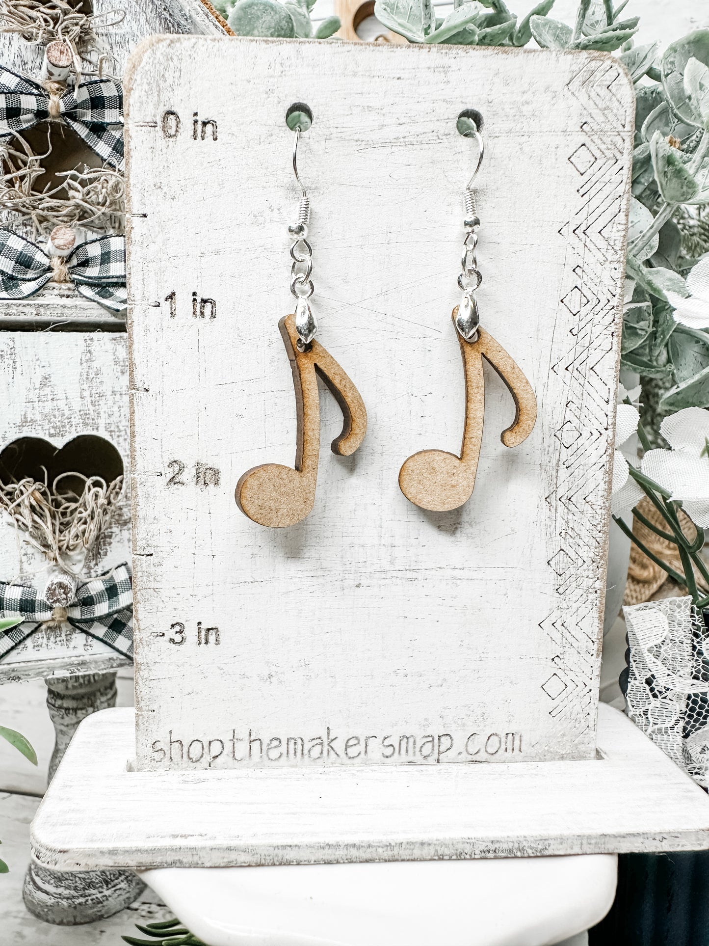Music Notes Blank DIY Earrings Kit