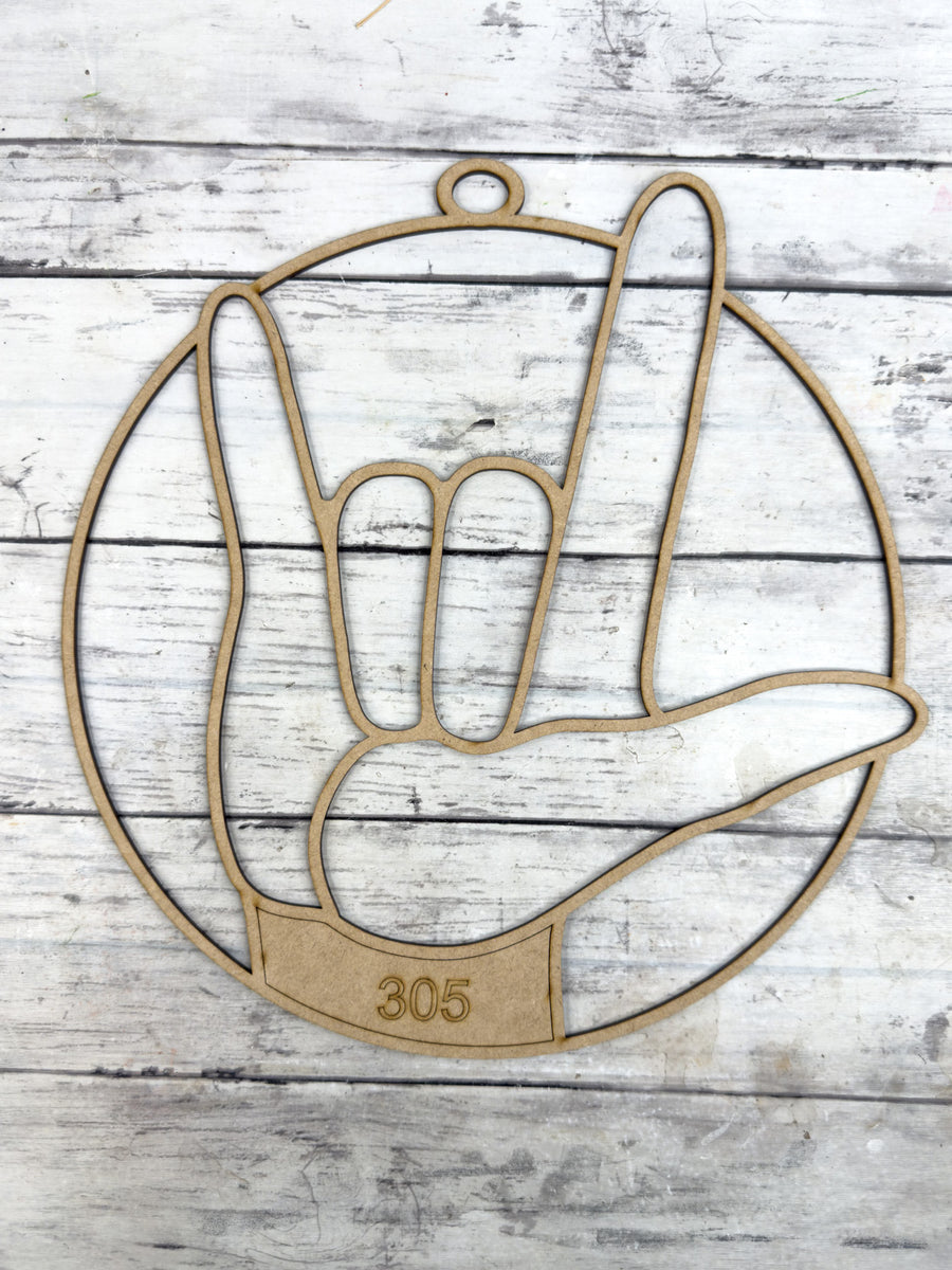 BULK Style 305 I Love You ASL Laser Cut Outline Frame Blank – The ...