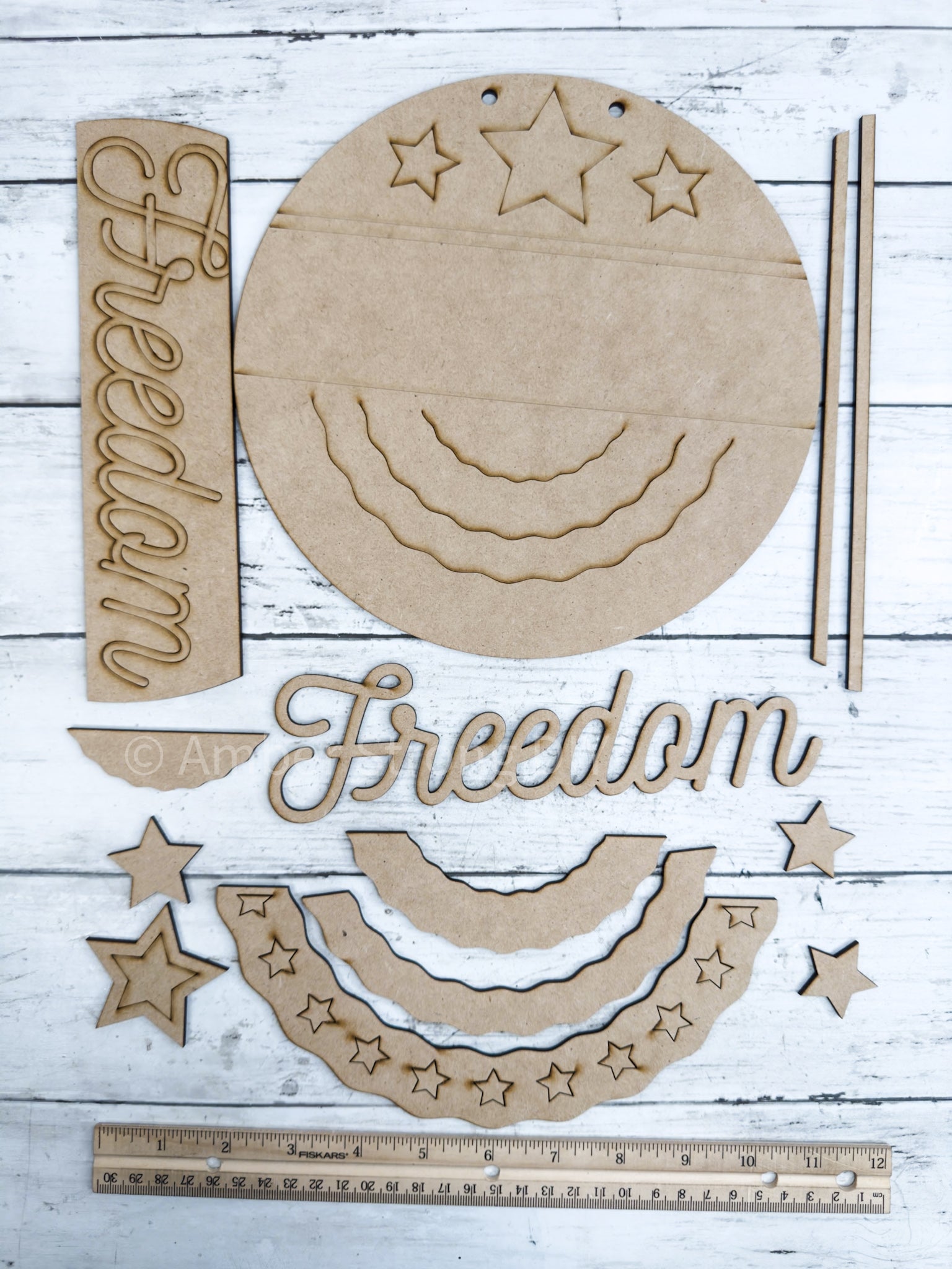 Freedom Table Sign 9 in round Freedom Sign DIY Kit – The Makers Map - DIY with Amber