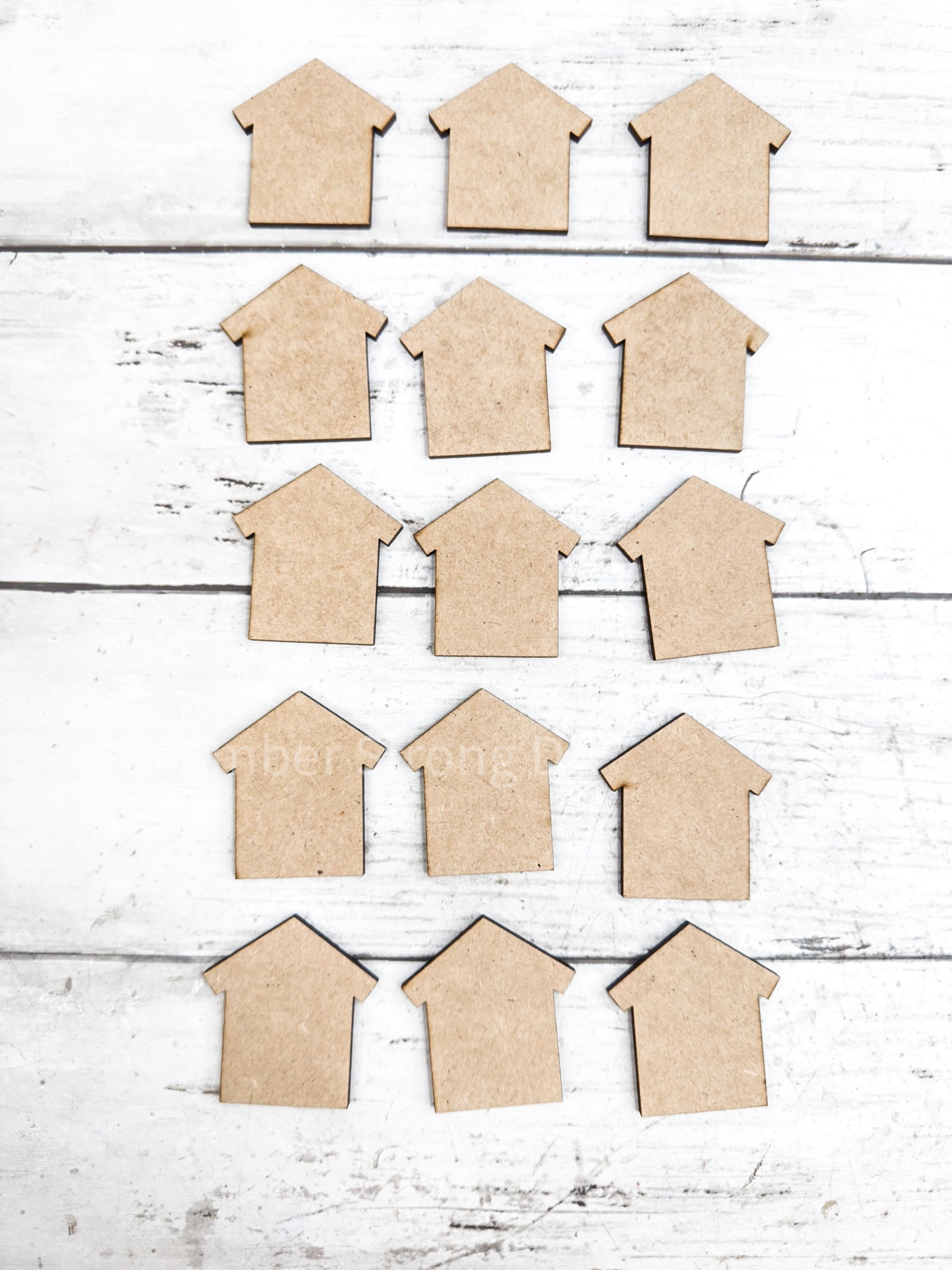 House Shape Package 15 Mini House Shape Wood Shapes – The Makers Map - DIY with Amber
