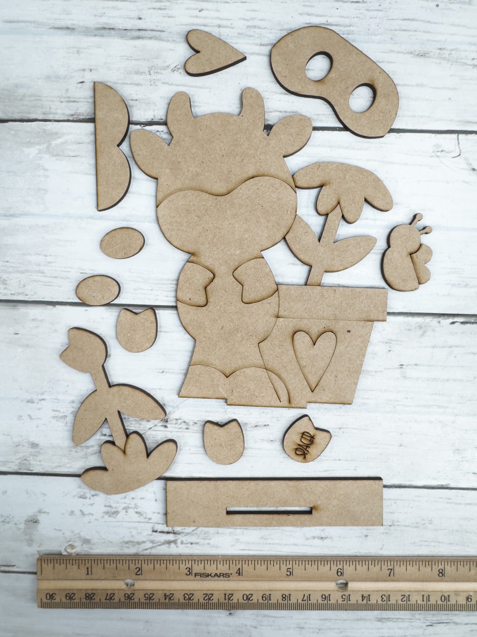 Making A Spring Cow Spring Cow and Flower Pot DIY Craft Kit – The Makers Map - DIY with Amber