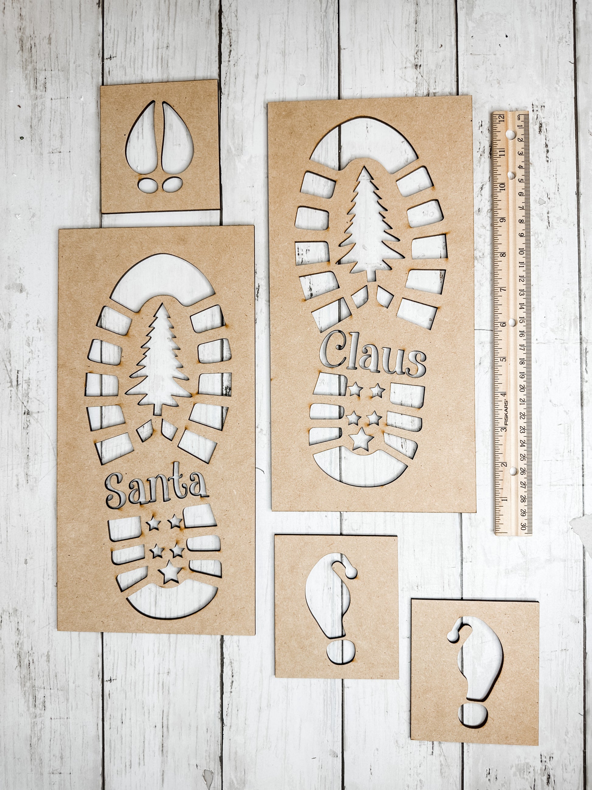 Santa Boot Print, Santa Stencil, Santa Shoe Print, DIY Christmas, Santa  Footprint. 