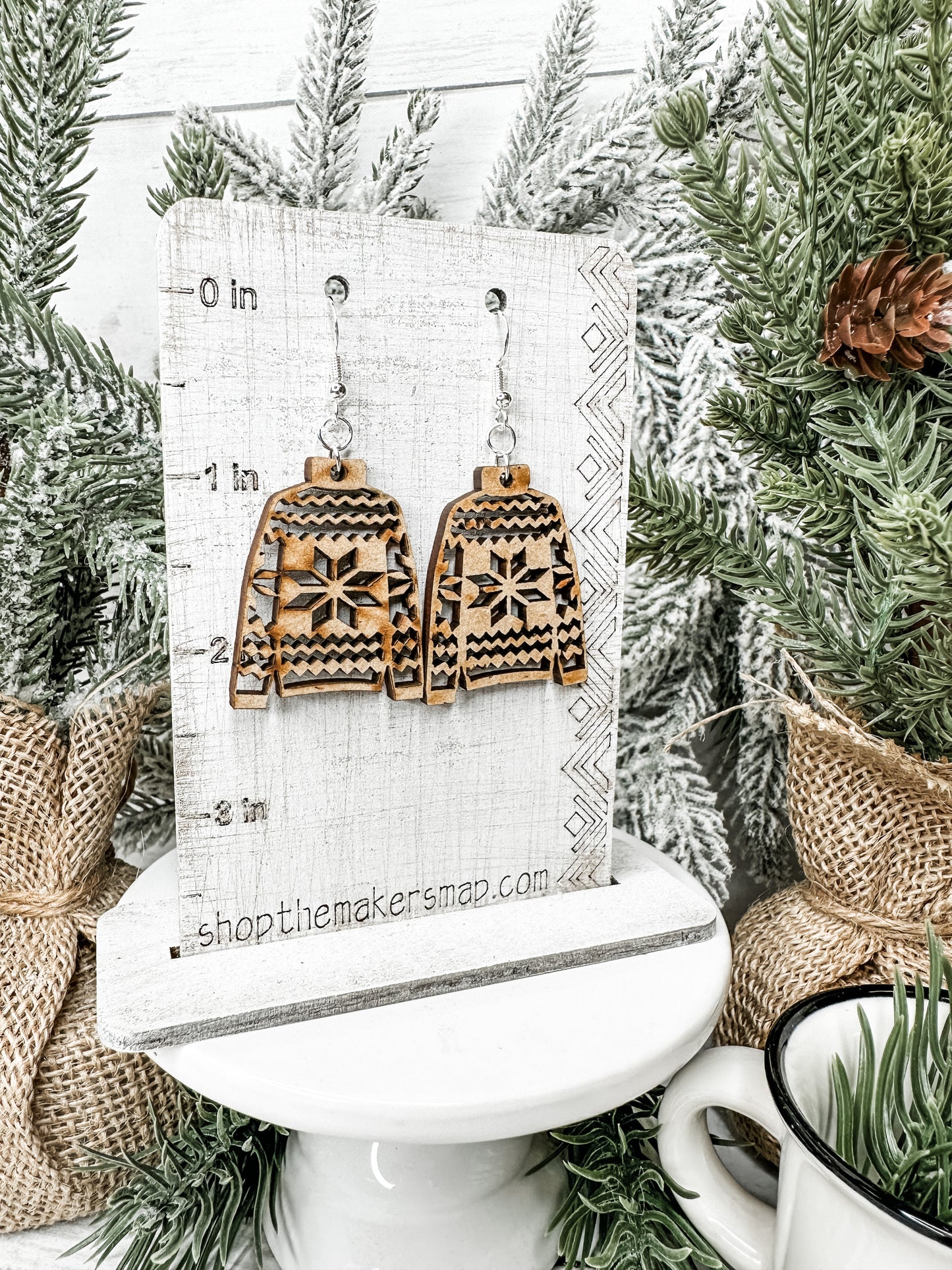 Christmas Sweater Blank DIY Earrings Kit