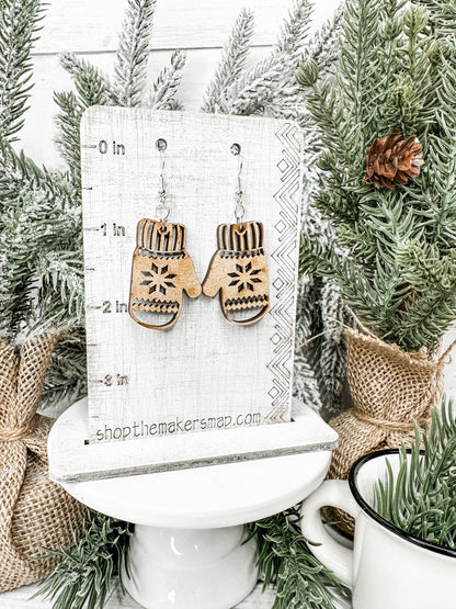 Winter Mittens Blank DIY Earrings Kit