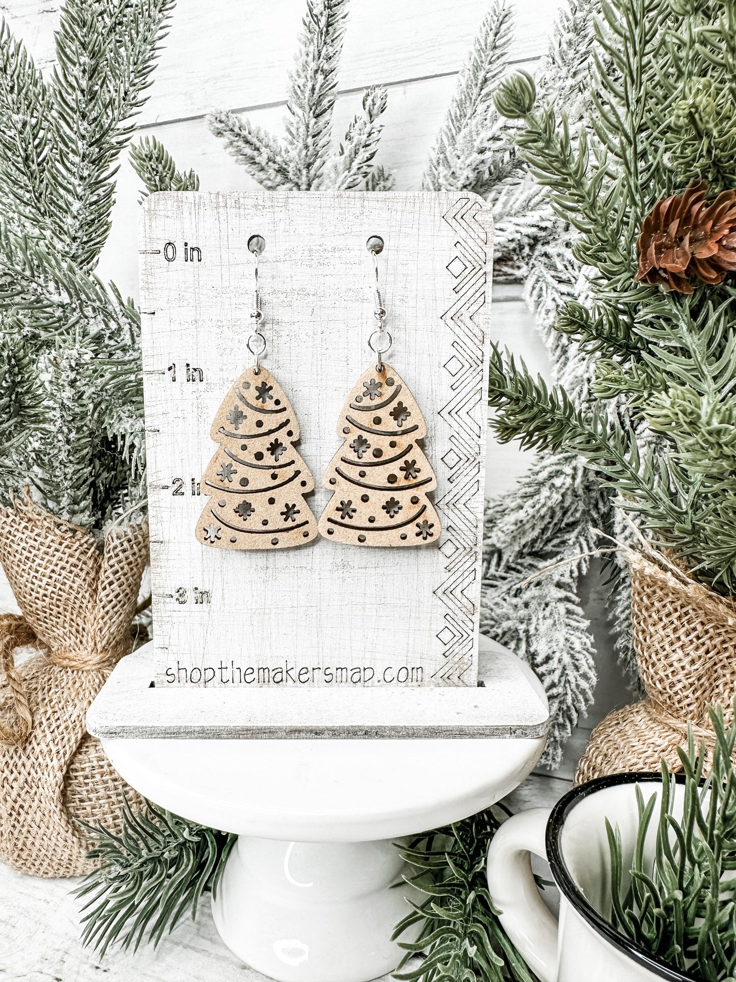 Winter Trees Blank DIY Earrings Kit