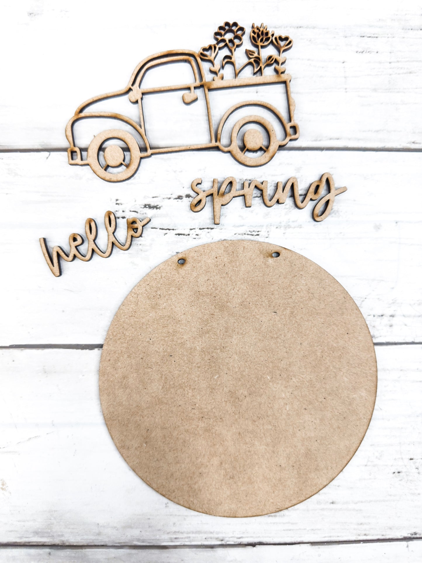 Spring Truck 5 in round sign and Stand DIY Kit