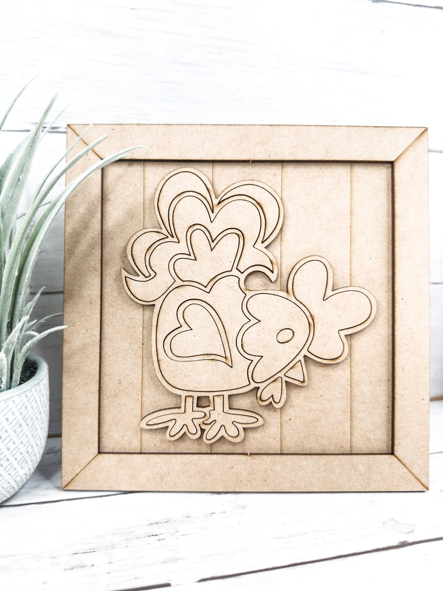 Whimsy Heart Chicken Sign DIY Kit