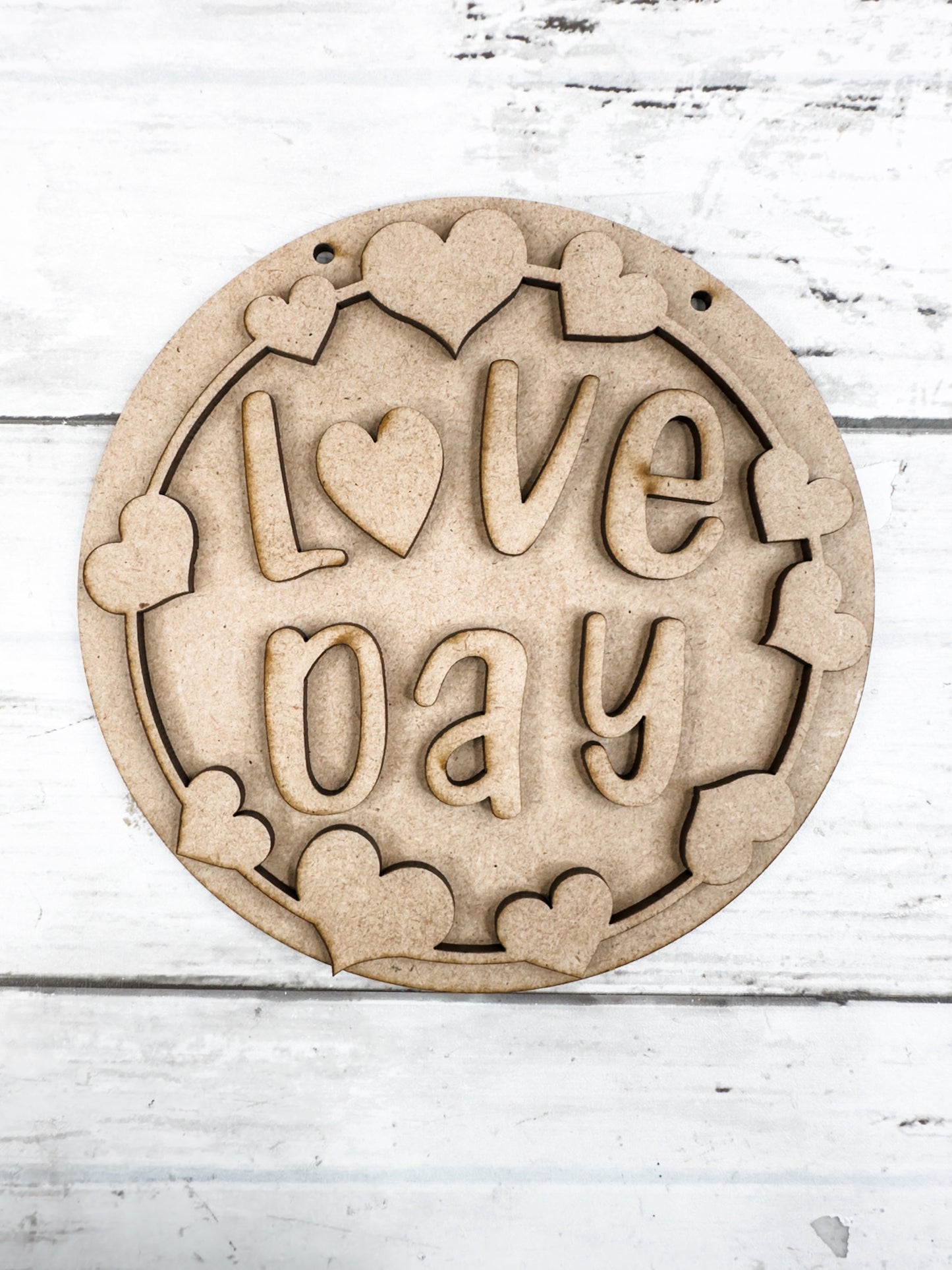 5 in Round Love DAY sign and Stand DIY Kit