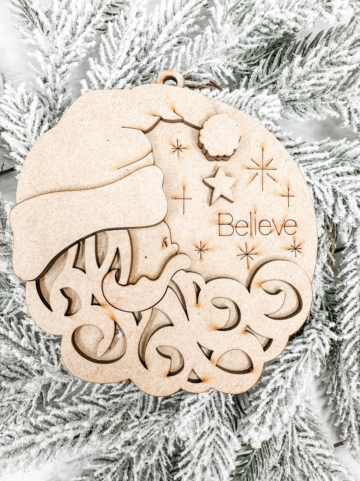Santa Believe Moon Ornament DIY Kit
