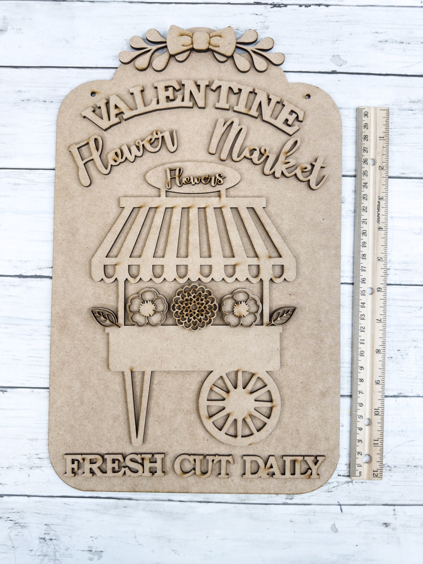 15 in Valentine's Flower Market TAG Door Hanger Sign DIY Kit
