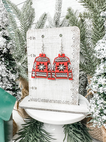 Christmas Sweater Blank DIY Earrings Kit