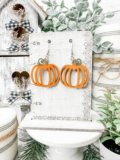 Pumpkin Outline Blank DIY Earrings Kit
