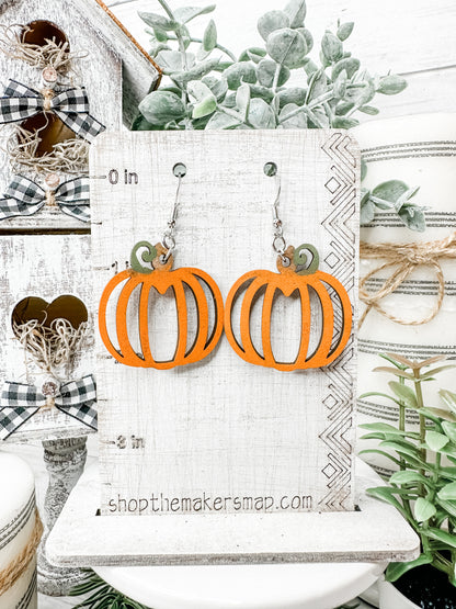 Pumpkin Outline Blank DIY Earrings Kit