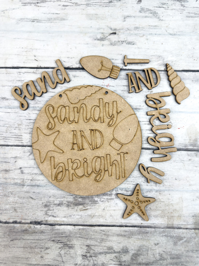 Sandy and Bright 5 in round Sign with Stand DIY Kit – The Makers Map ...