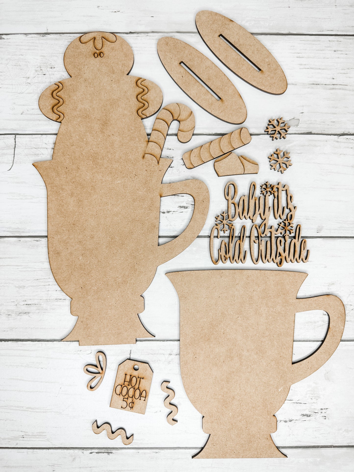 Standing Baby Its Cold Outside Snowman cup DIY Kit