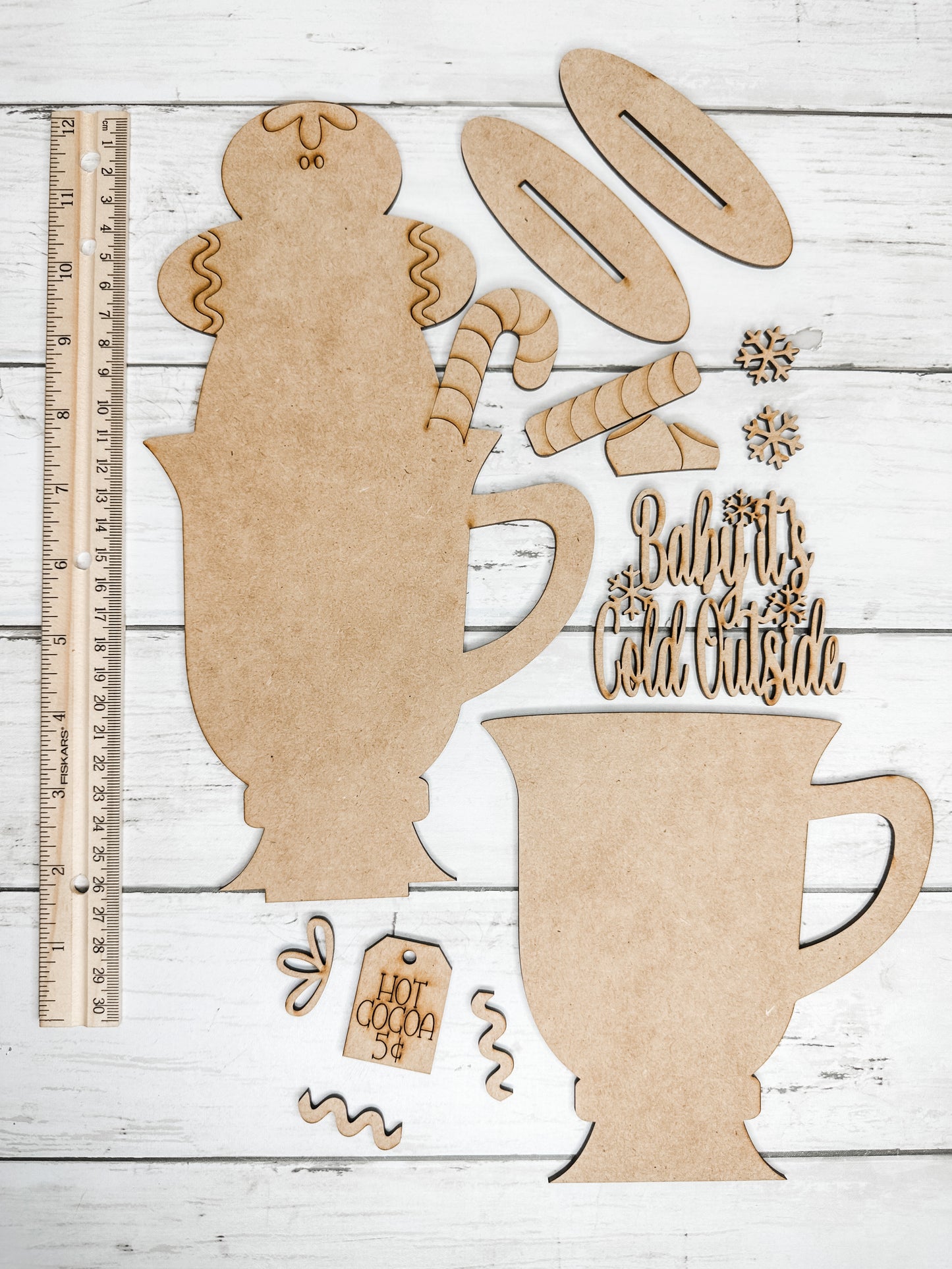Standing Baby Its Cold Outside Snowman cup DIY Kit