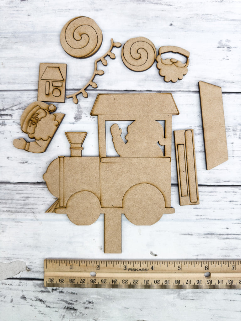 Photo Insert In Train Santa Train Insert for Spindle Base – The Makers Map - DIY with Amber