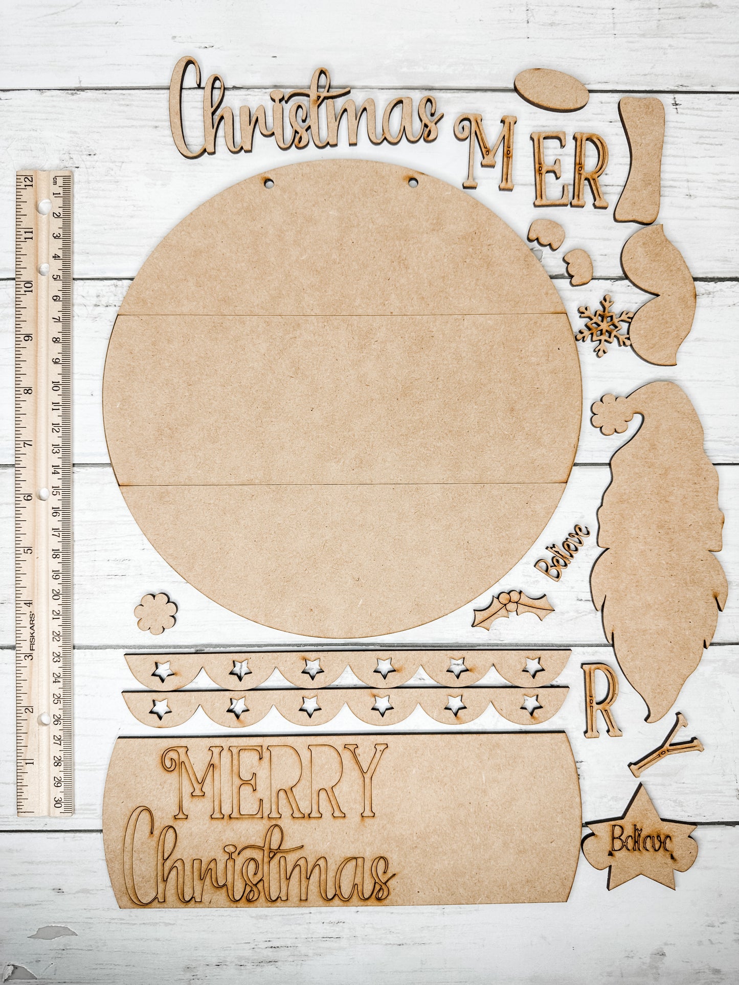 9 in round Merry Christmas Gnome Sign DIY Kit
