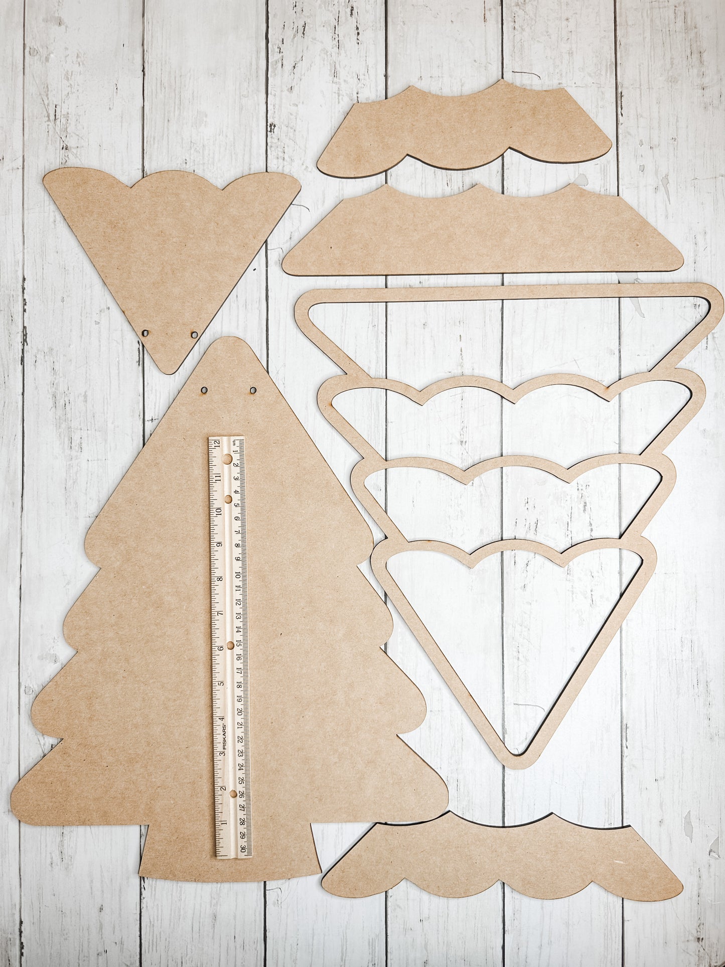 Christmas Winter Tree Door Hanger Sign DIY Kit