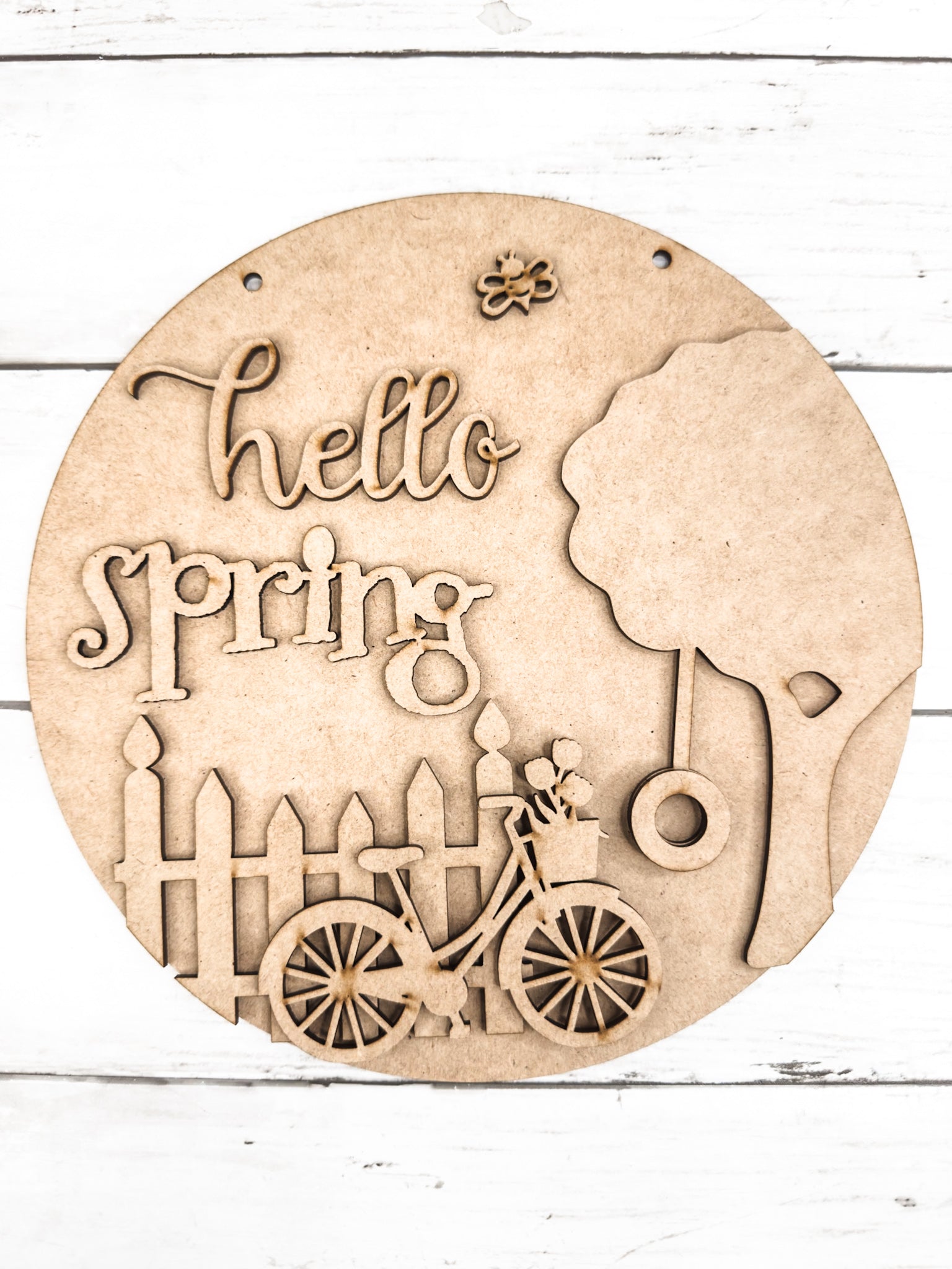 Spring Toy Sign 9 in round Spring Tire Swing Sign DIY Kit – The Makers Map - DIY with Amber