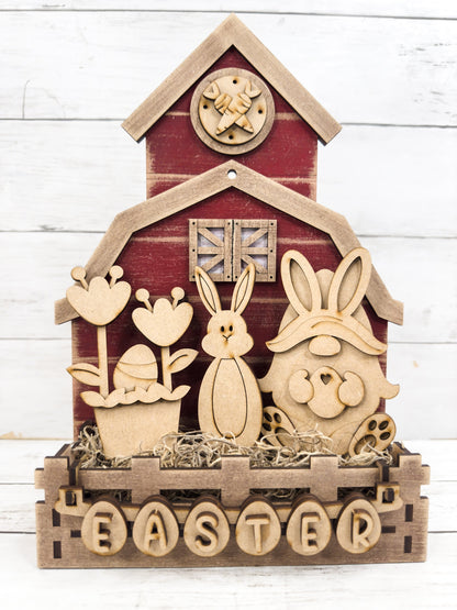 Easter Bunny Gnome Insert for box Interchangeable bases DIY Craft Kit