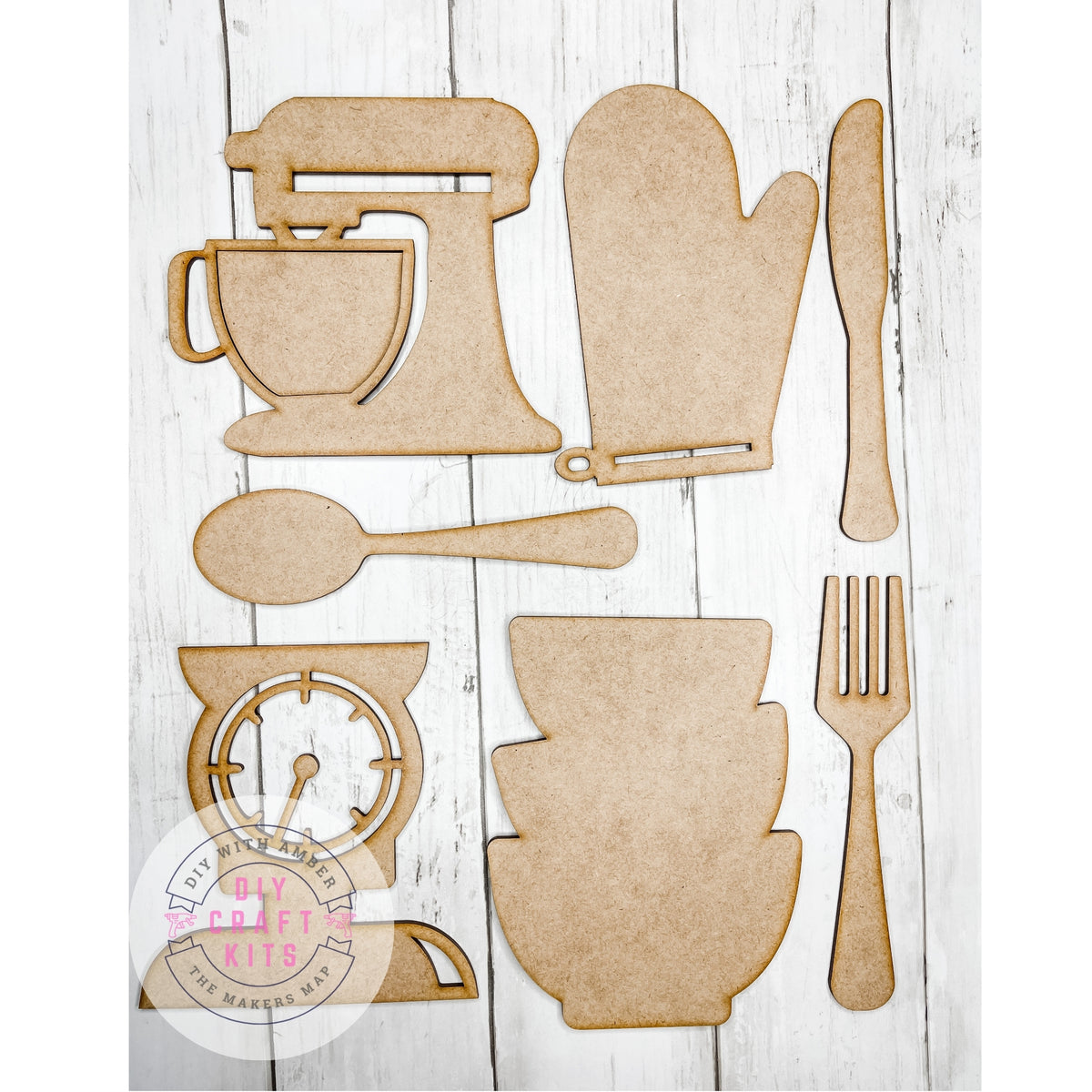 Kitchen/Baking Shape Cut outs DIY Kit – The Makers Map - DIY with Amber