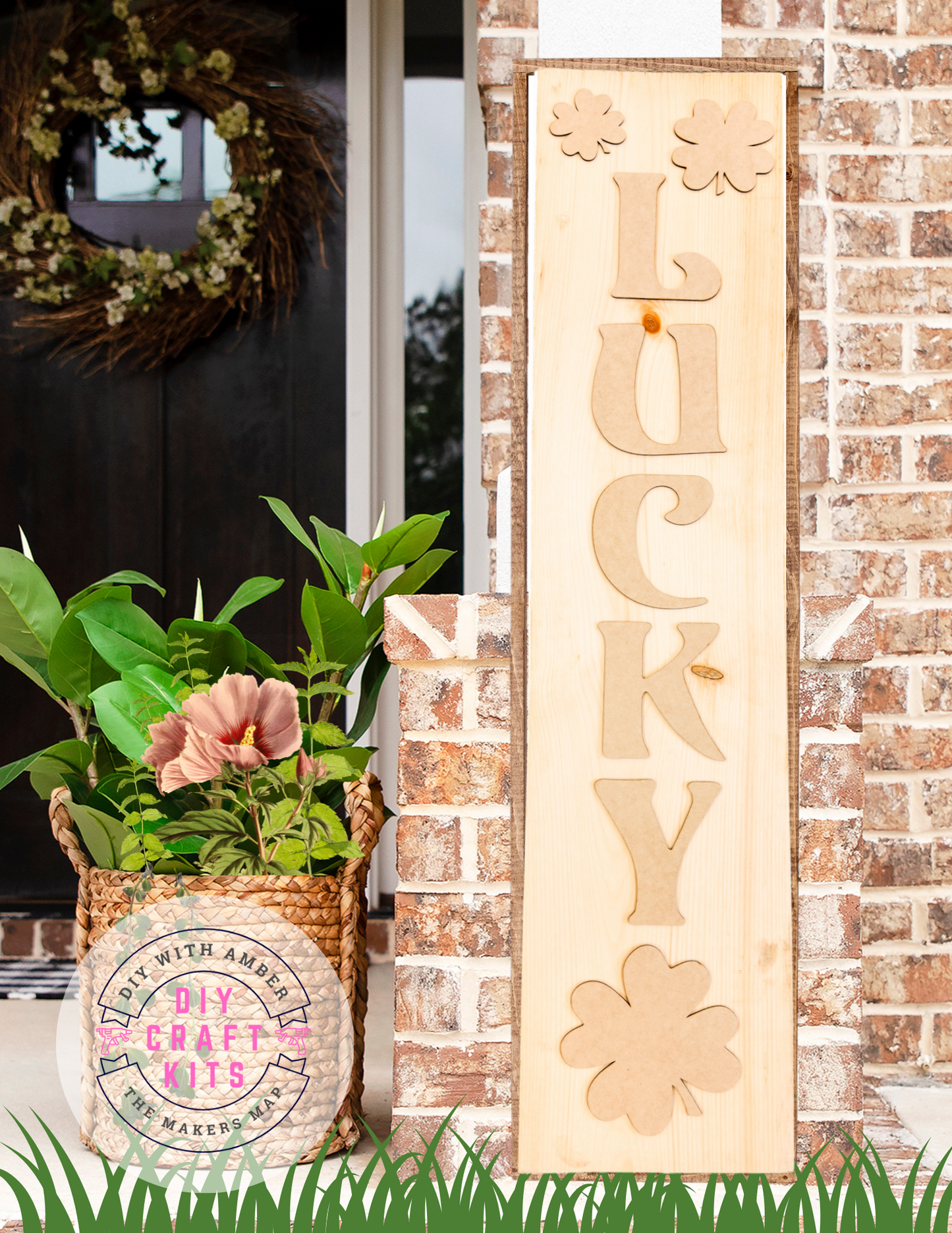 Lucky St. Patrick's Day Porch Sign Add on Pieces DIY Kit