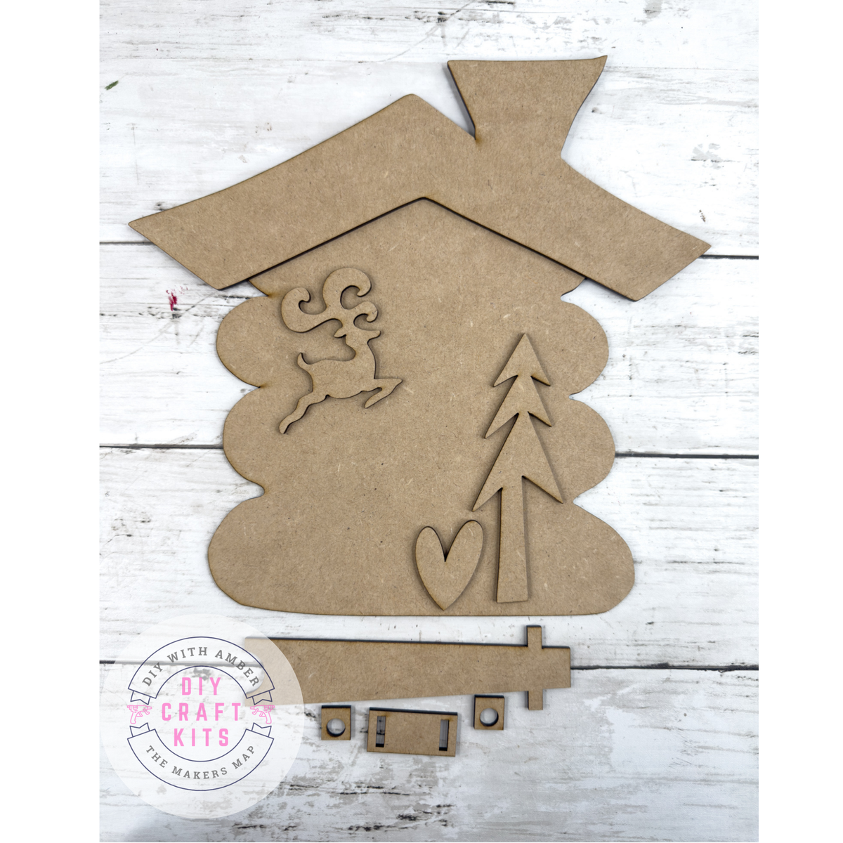 Primitive Christmas House Easel Back Sitter DIY Kit – The Makers Map ...