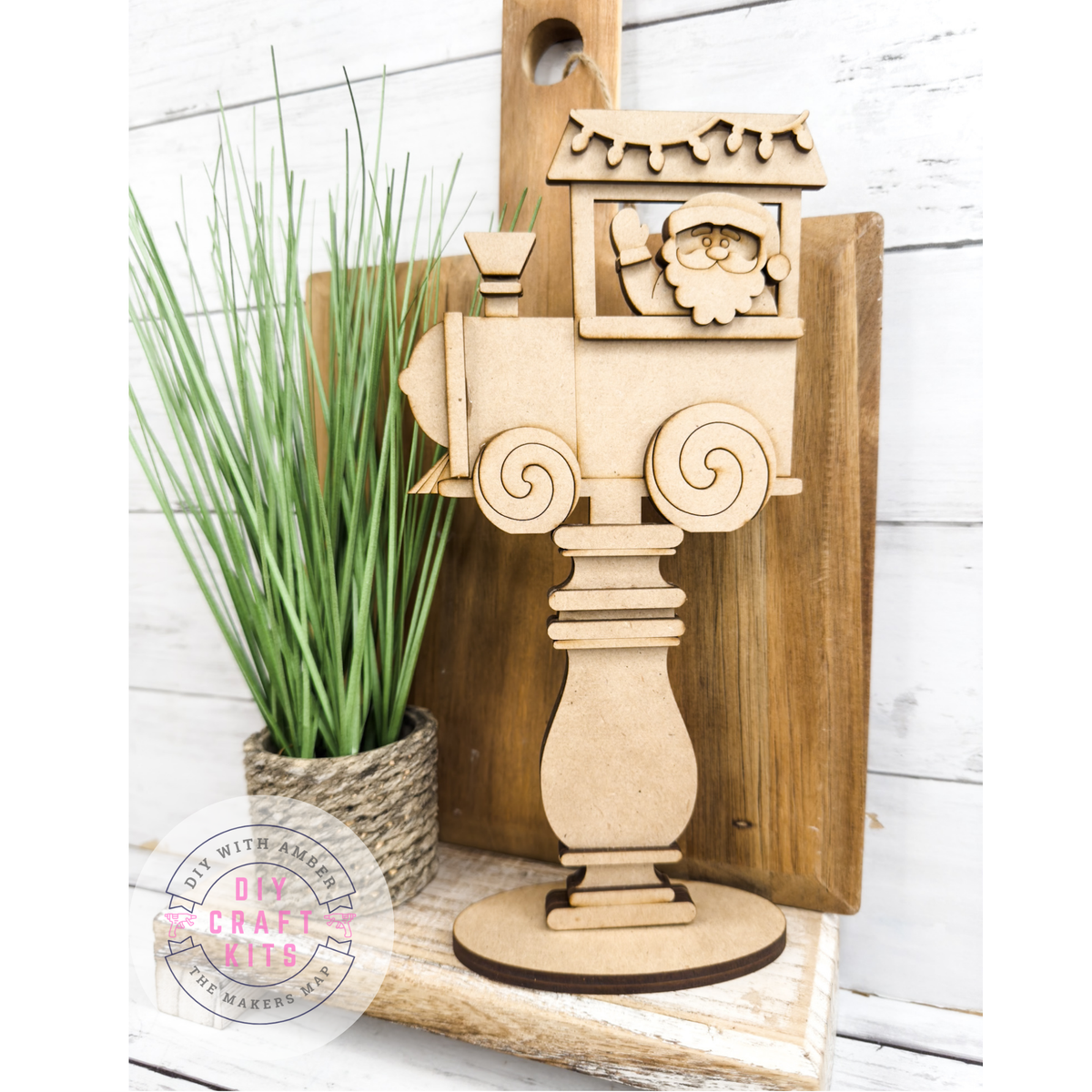 Photo Insert In Train Santa Train Insert for Spindle Base – The Makers Map - DIY with Amber