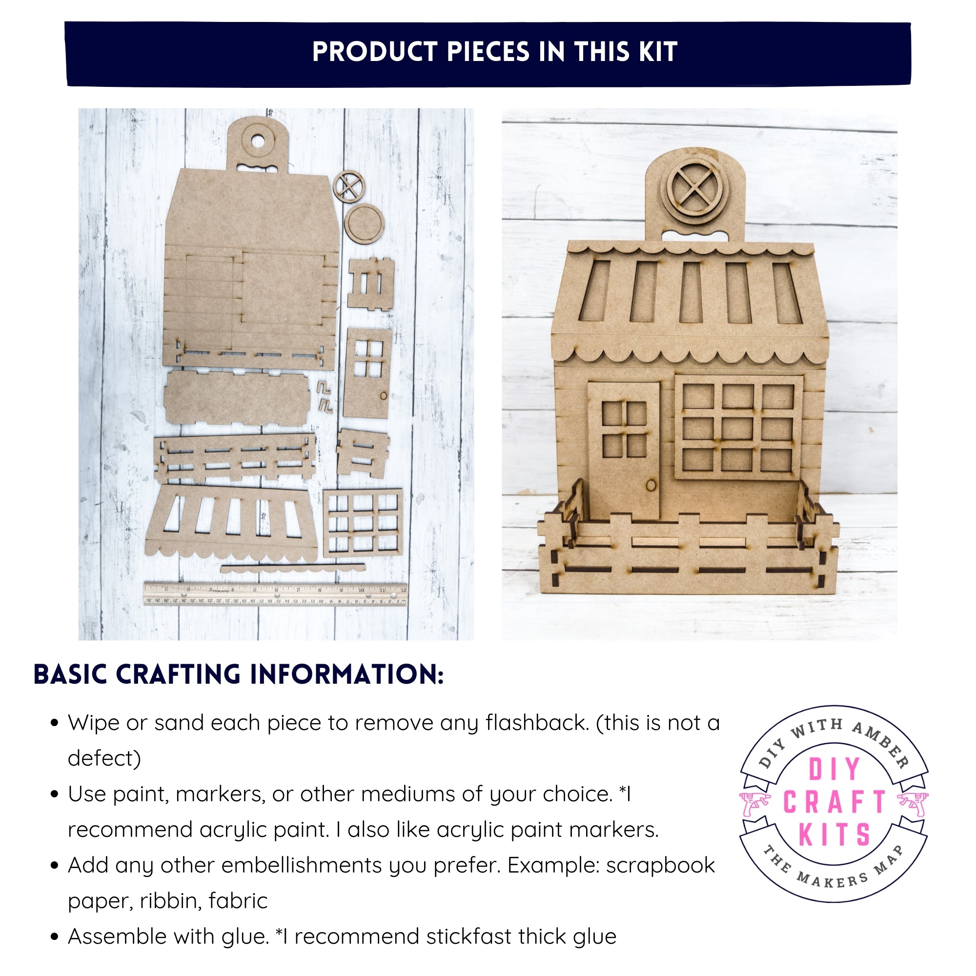 Store Box Project Shop Boutique Store Box Base for Interchangeable inserts DIY Craft Kit ...