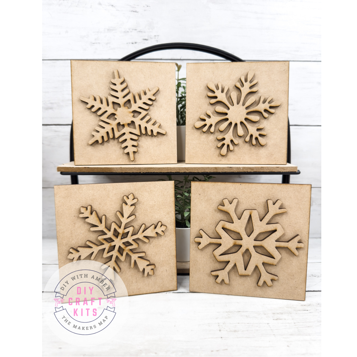 Snow Flake Blocks Sign DIY Kit – The Makers Map - DIY with Amber