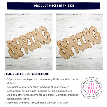 Spring Word Cut Outs DIY Kit