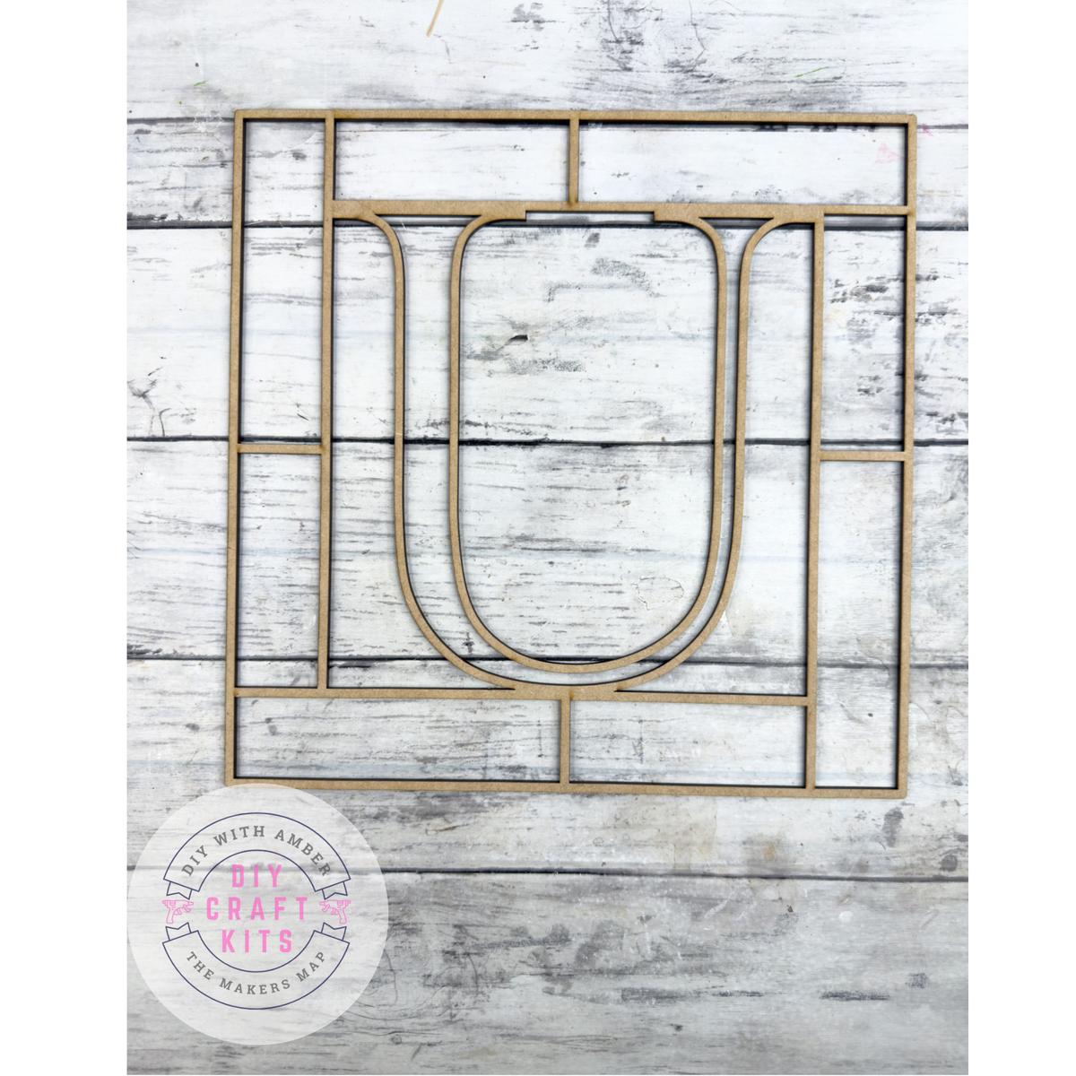 Letter U Square Monogram Laser Cut Outline Frame Blank – The Makers Map ...