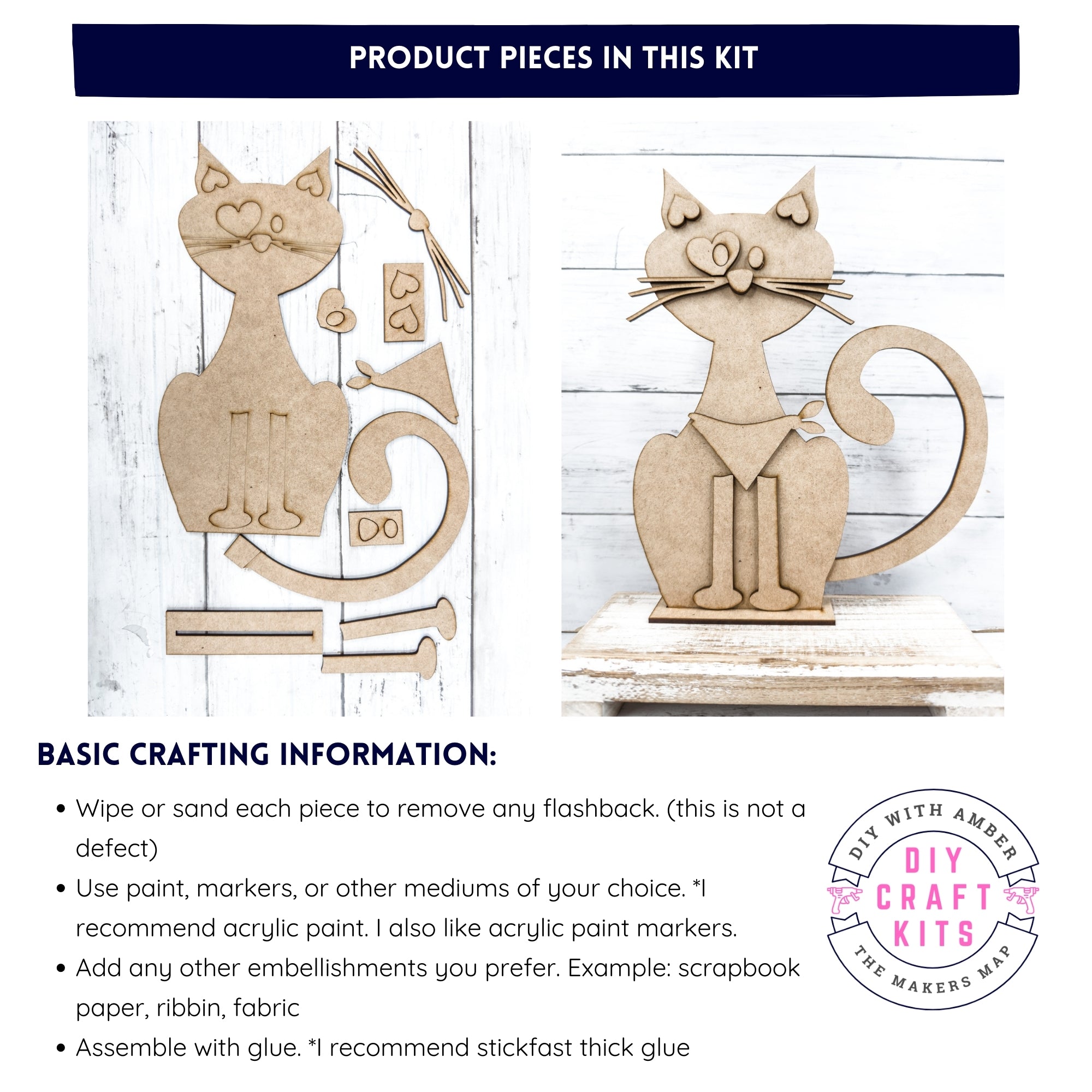 Cat Toy Making Kit Standing Cat DIY Kit – The Makers Map - DIY with Amber