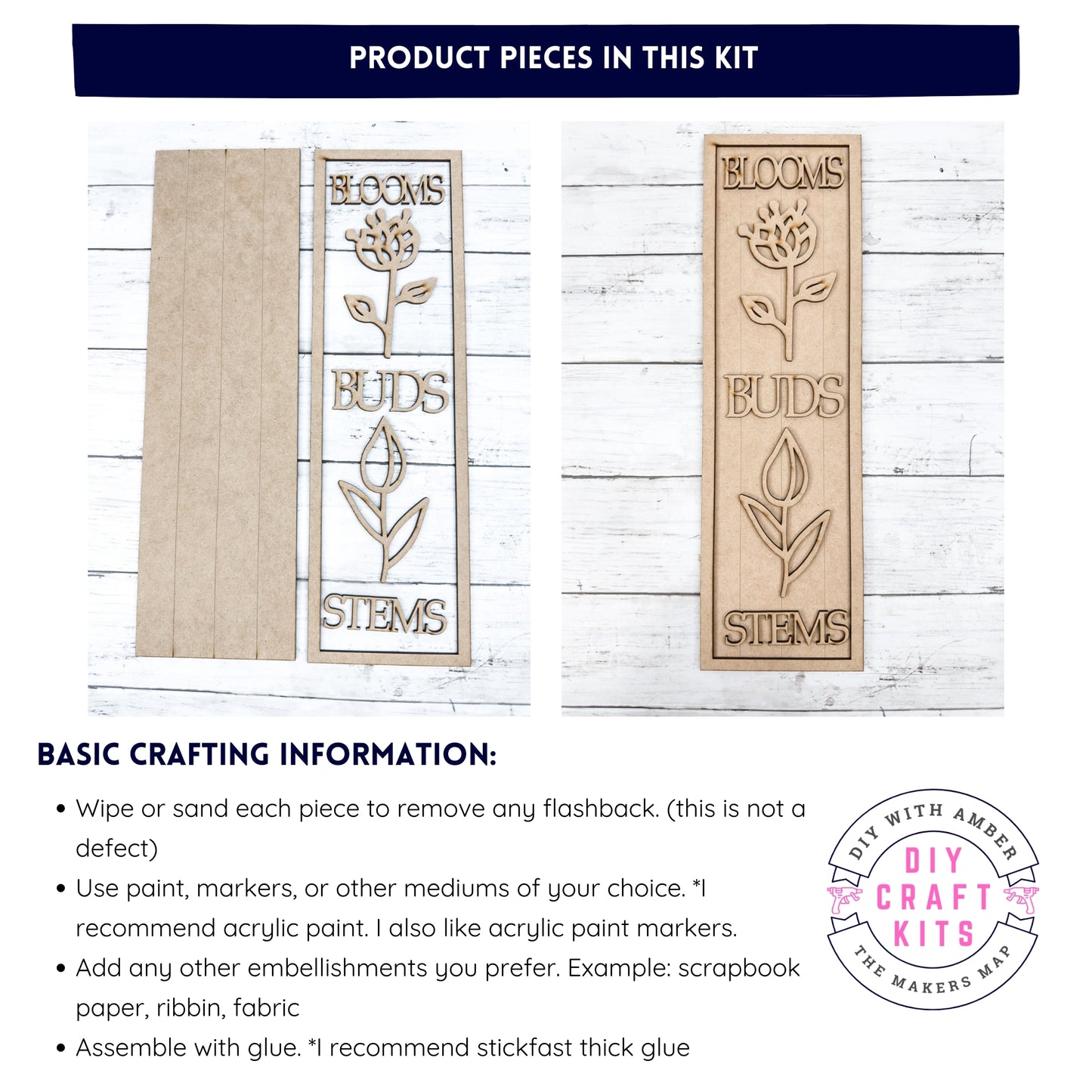 Tall Blooms Table top Leaner DIY Kit