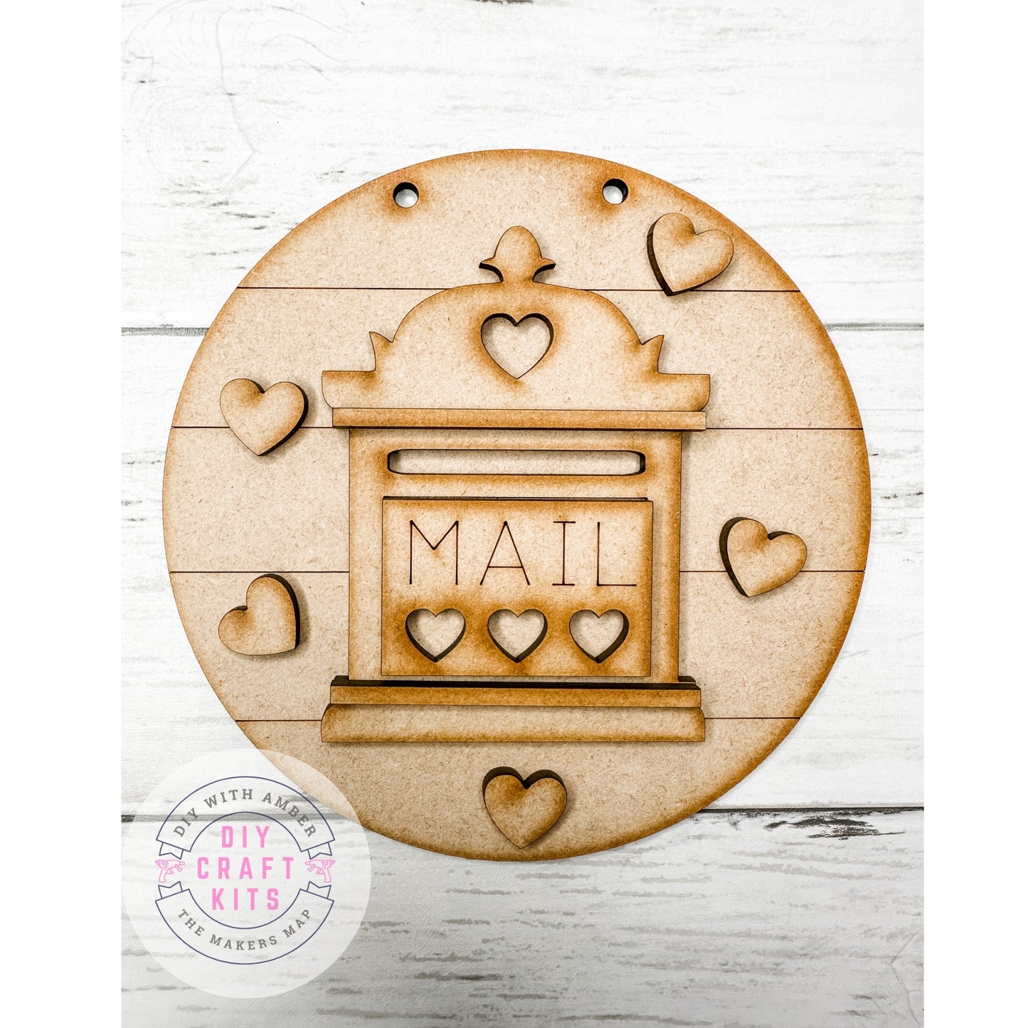 Valentine's Mail Box 5 in Round DIY Kit
