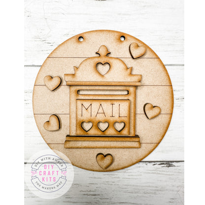 Valentine's Mail Box 5 in Round DIY Kit
