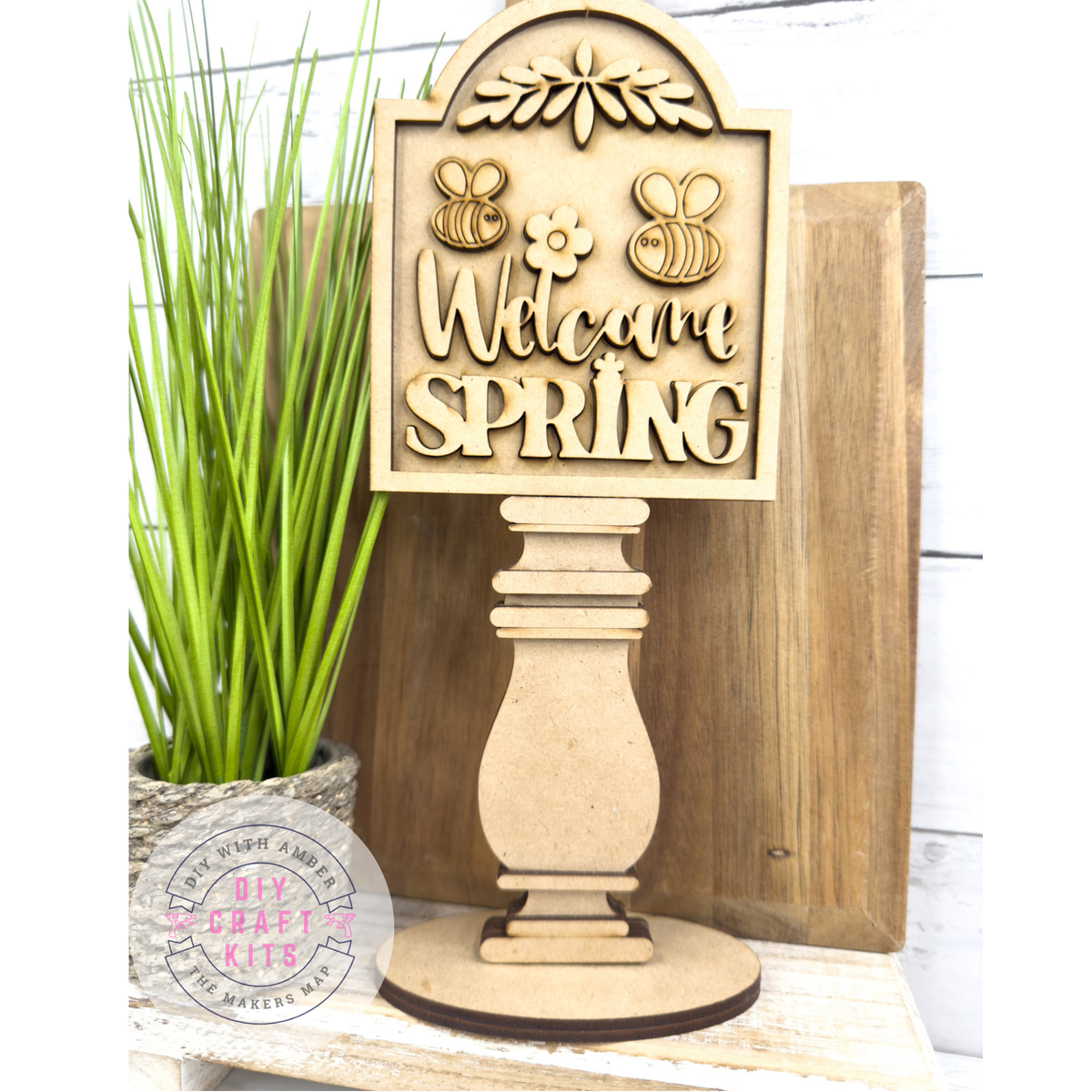 Welcome Spring Insert for Spindle Base – The Makers Map - DIY with Amber