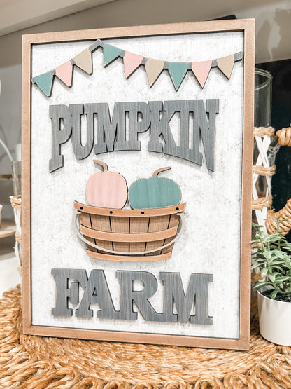 Pumpkin Farm Framed DIY Kit