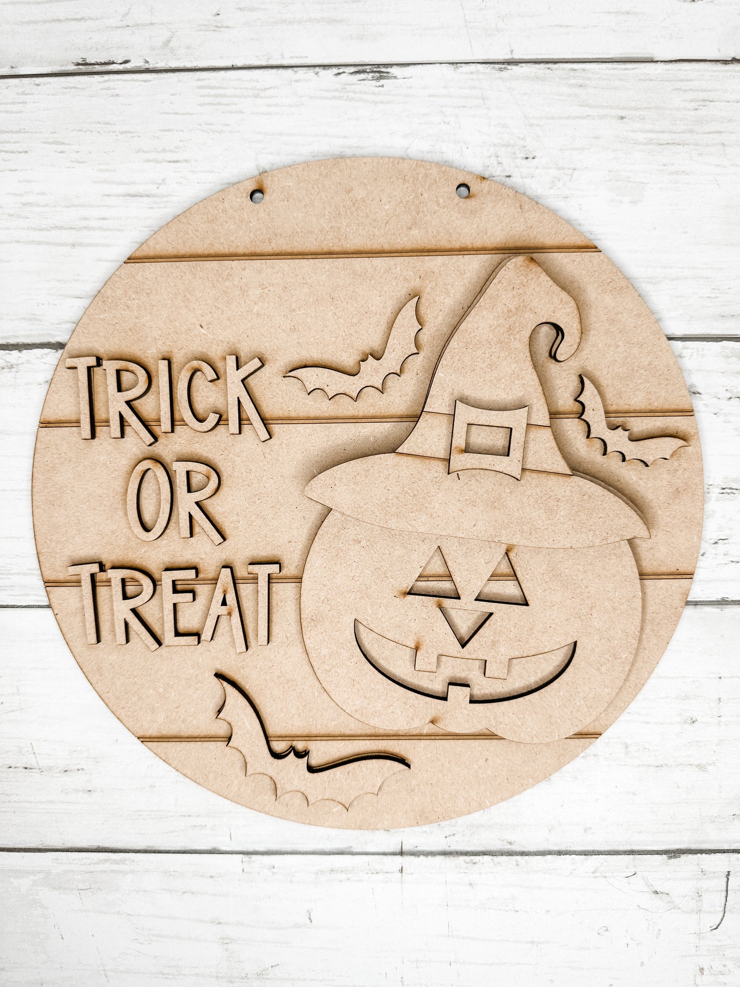 9 in round Halloween Trick Or Treat Sign DIY Kit